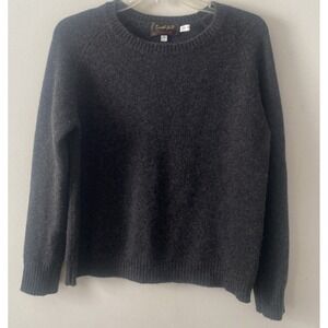 Invisible World Sweater Cashmere Crew  Neck Gray Women's Sz Small  Juneau Alaska